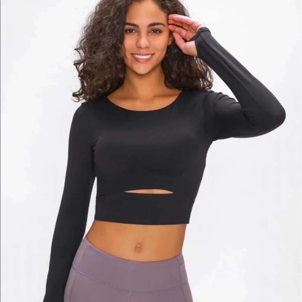 Gym Crop Top Built in Bra